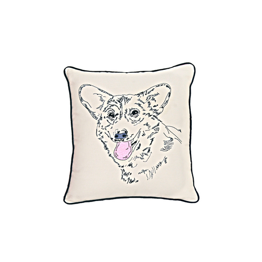 CORGI PORTRAIT DOG PILLOW