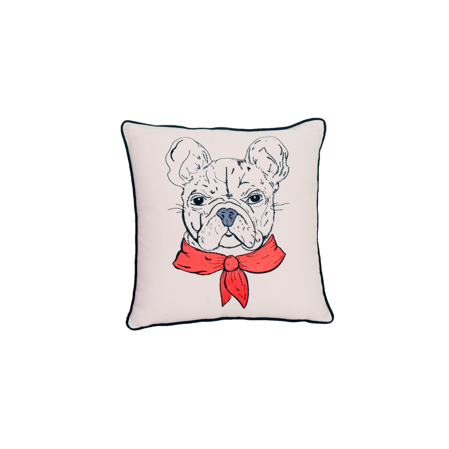 FRENCH BULL PORTRAIT DOG PILLOW