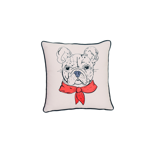 FRENCH BULL PORTRAIT DOG PILLOW