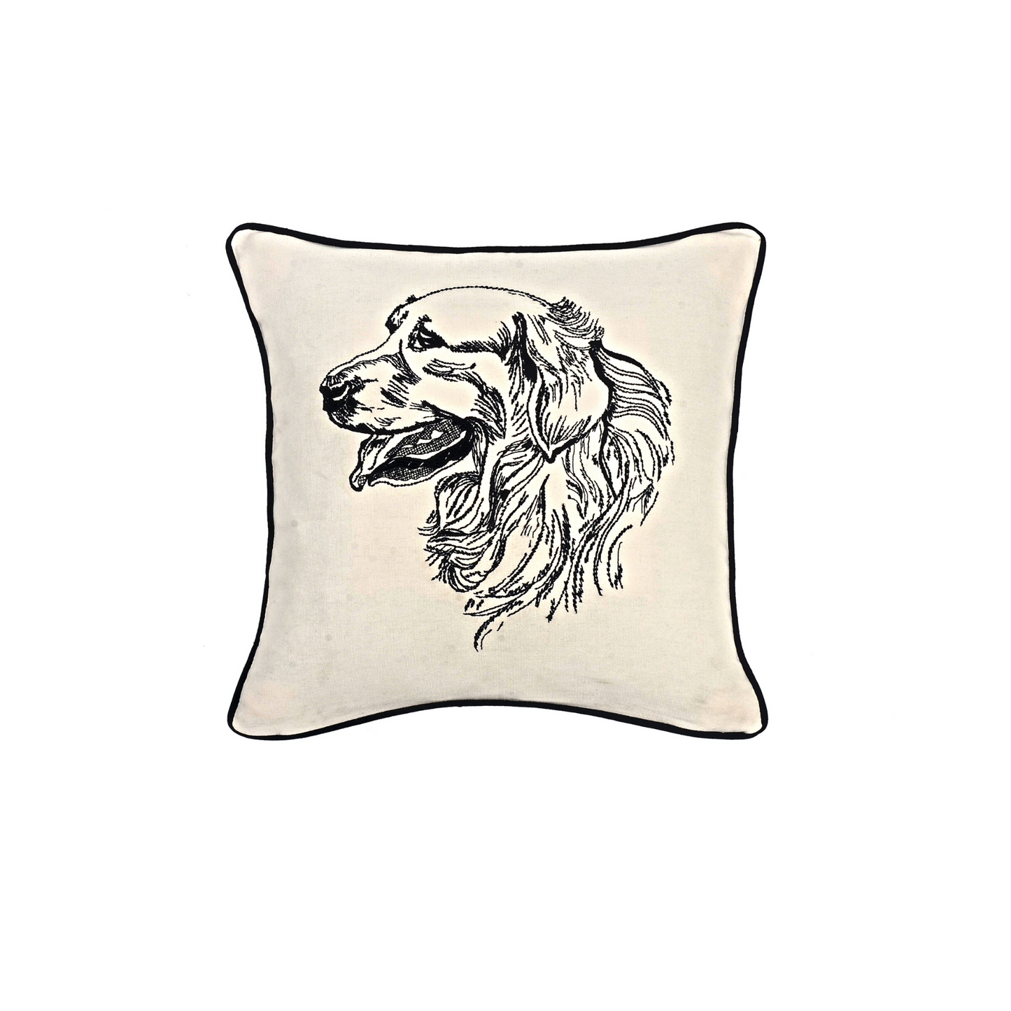 GOLDEN RETRIEVER PORTRAIT DOG PILLOW