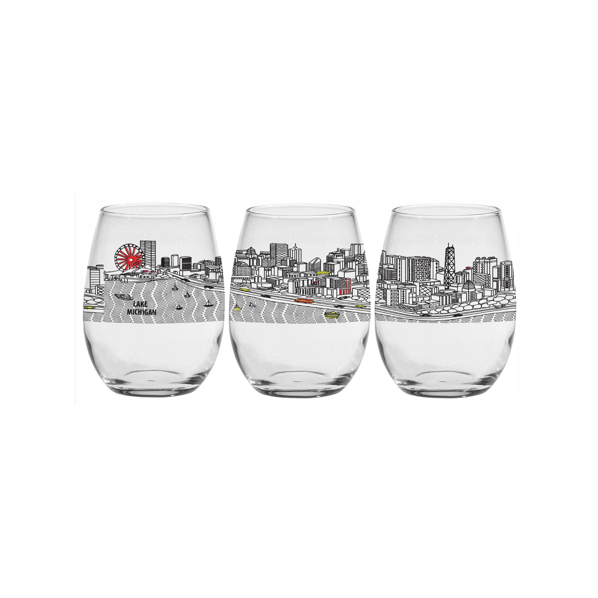 San Francisco Stemless Wine Glasses - Set of 4 – Beyond Cushions