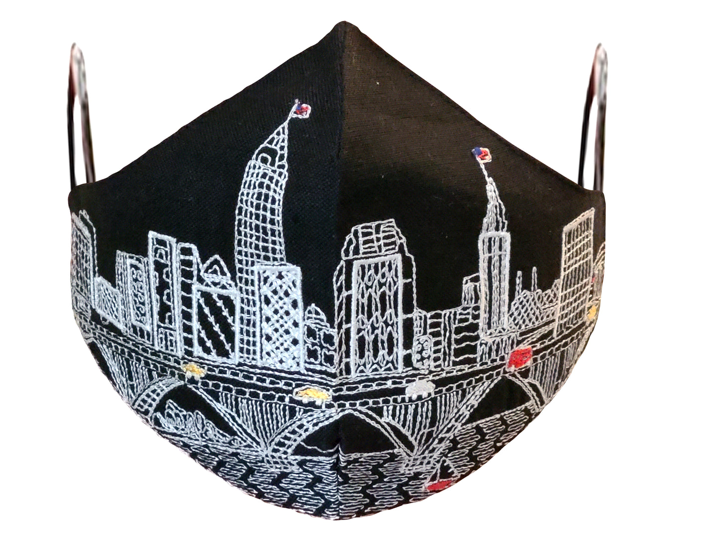 CLEVELAND EMBROIDERED SKYLINE FACE MASK