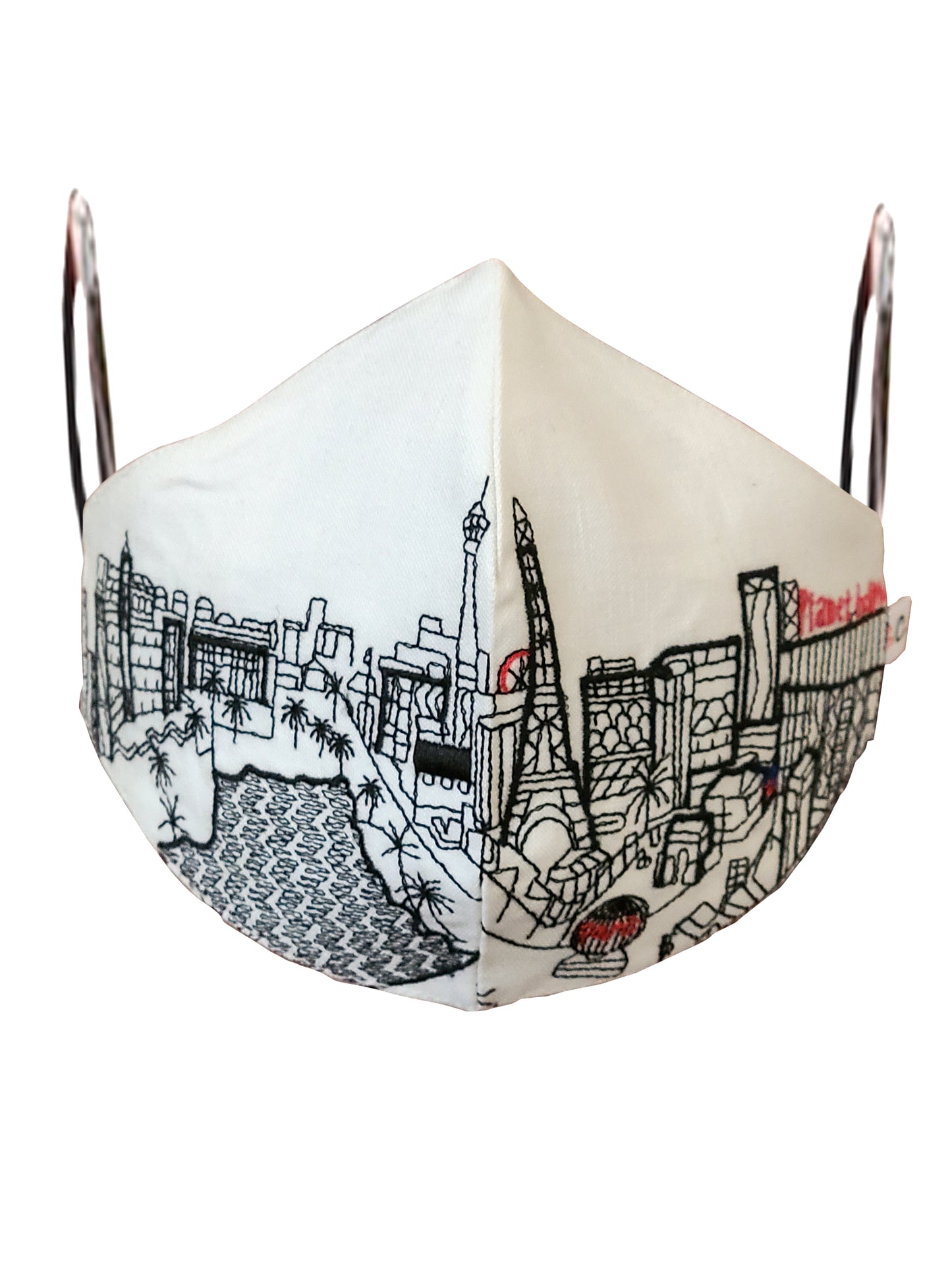 LAS VEGAS EMBROIDERED SKYLINE FACE MASK