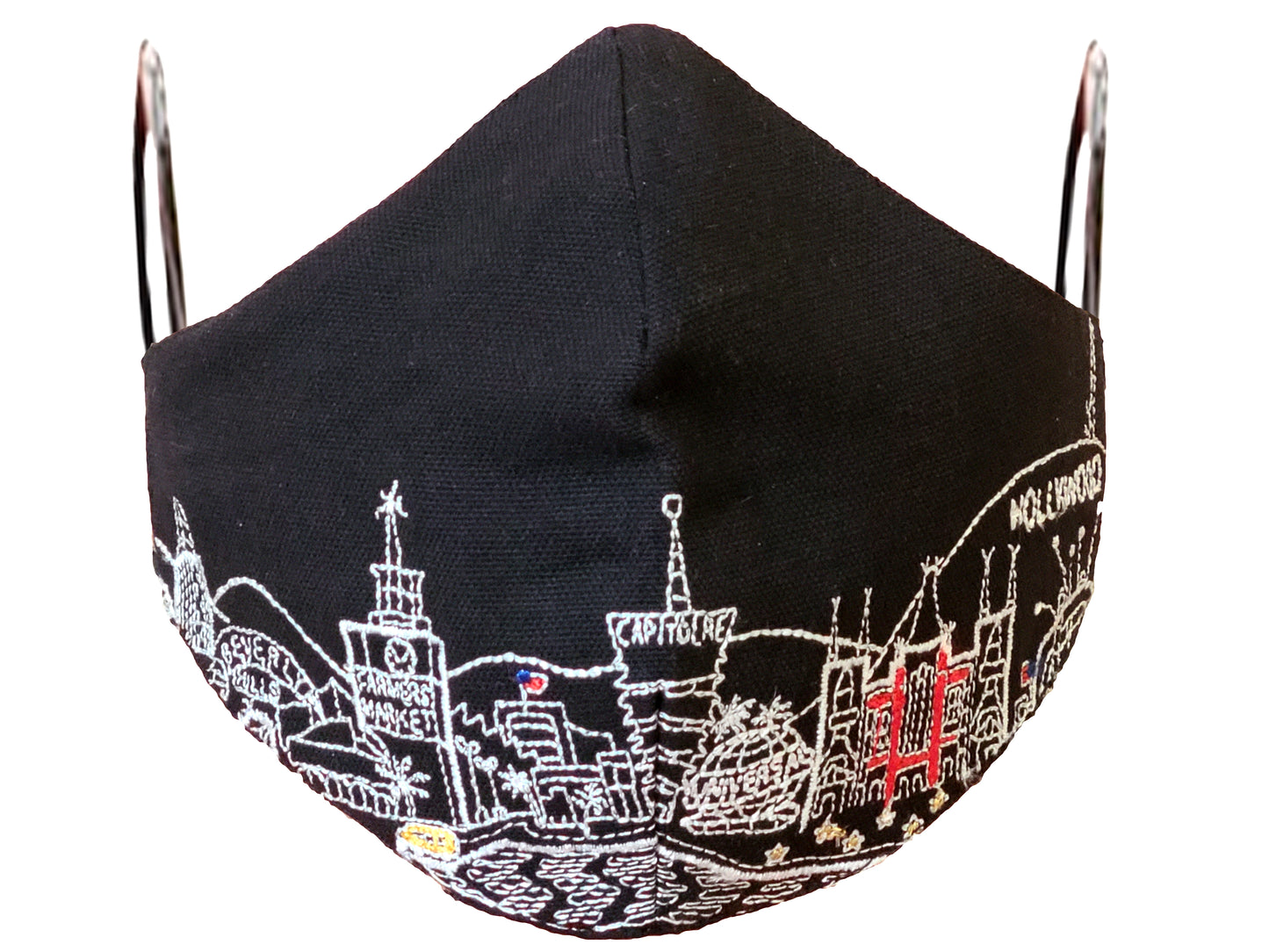 LOS ANGELES EMBROIDERED SKYLINE FACE MASK