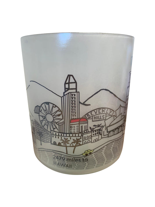 Los Angeles Skyline Glass Votive