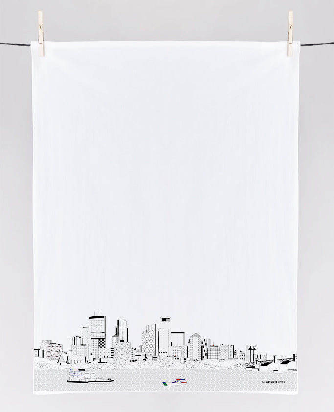 Minneapolis Printed Flour Sack Tea Towels