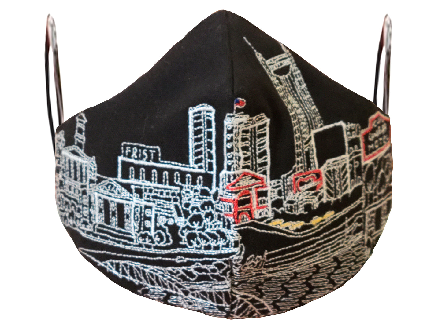 NASHVILLE EMBROIDERED SKYLINE FACE MASK