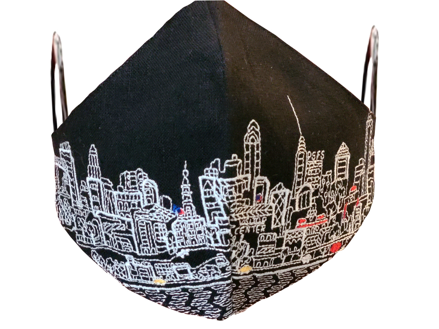 PHILADELPHIA EMBROIDERED SKYLINE FACE MASK