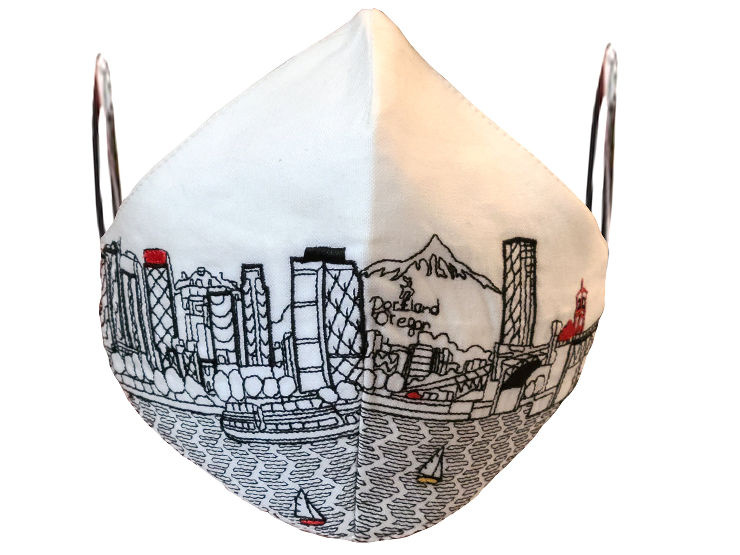 PORTLAND EMBROIDERED SKYLINE FACE MASK