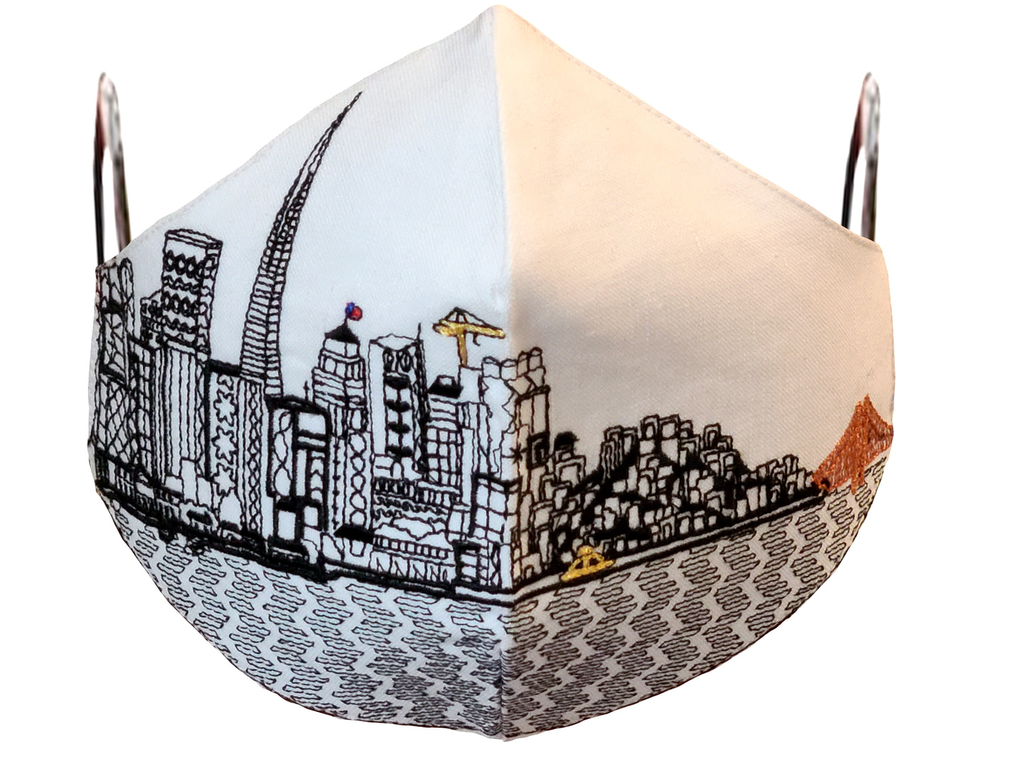SAN FRANCISCO EMBROIDERED SKYLINE FACE MASK