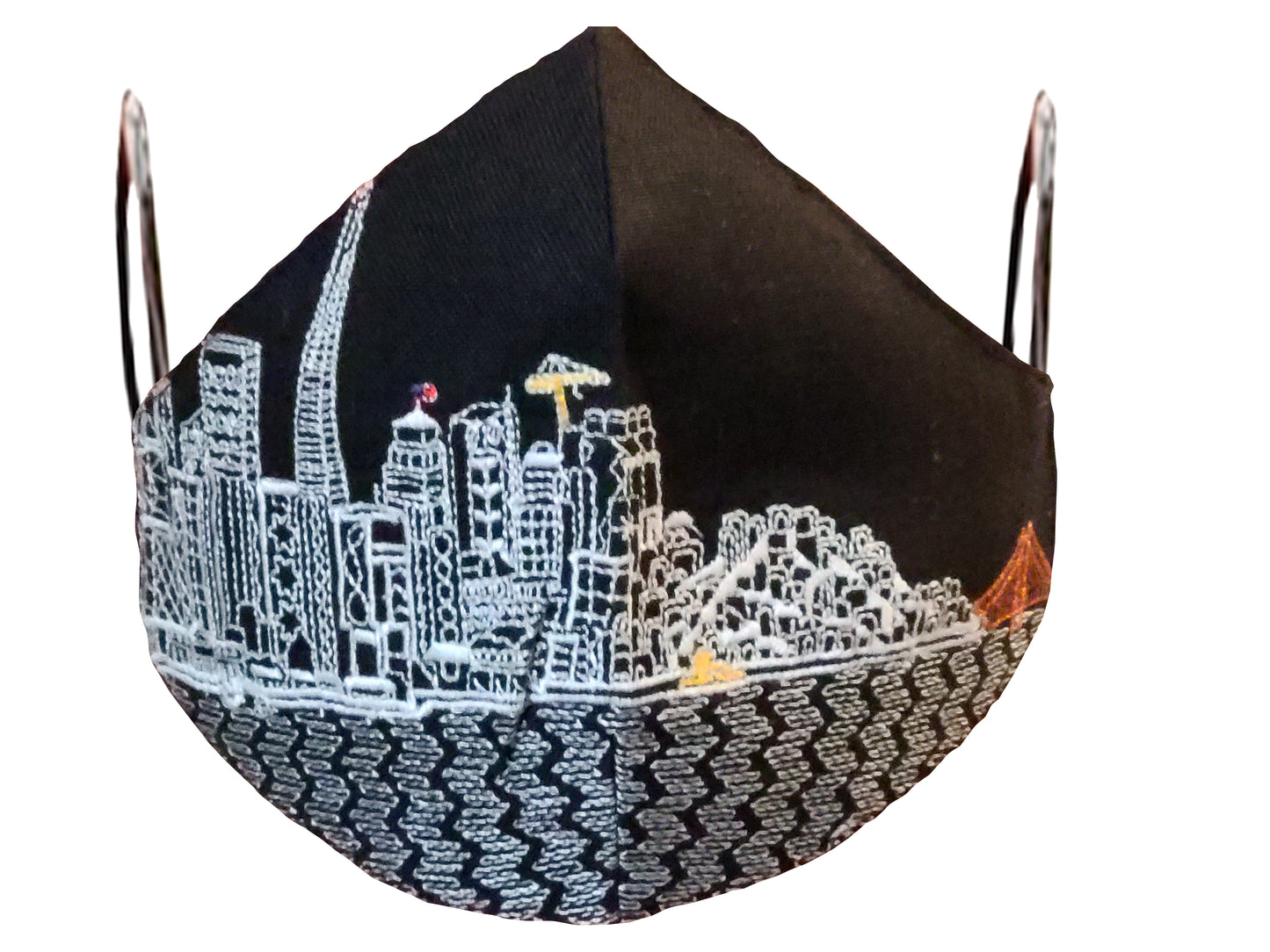 SAN FRANCISCO EMBROIDERED SKYLINE FACE MASK