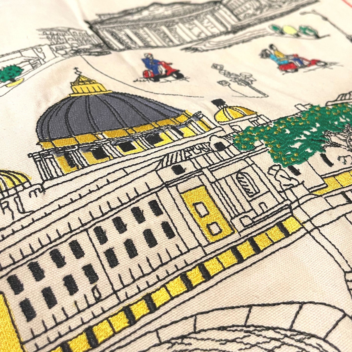 Embroidered City Artistry Collection Rome Pillow Set