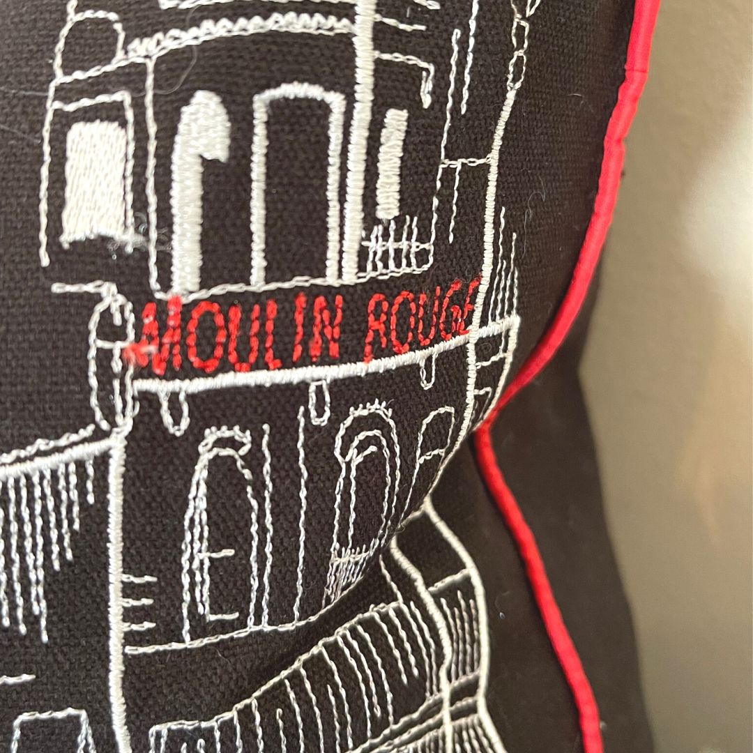 Embroidered City Artistry Collection Paris Pillow Set