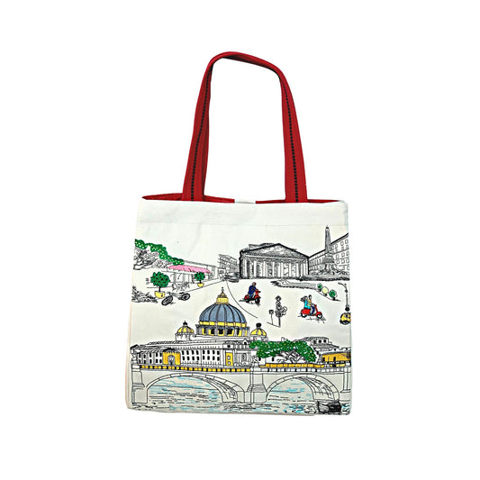 Embroidered City Artistry Collection Tote Bag - Rome