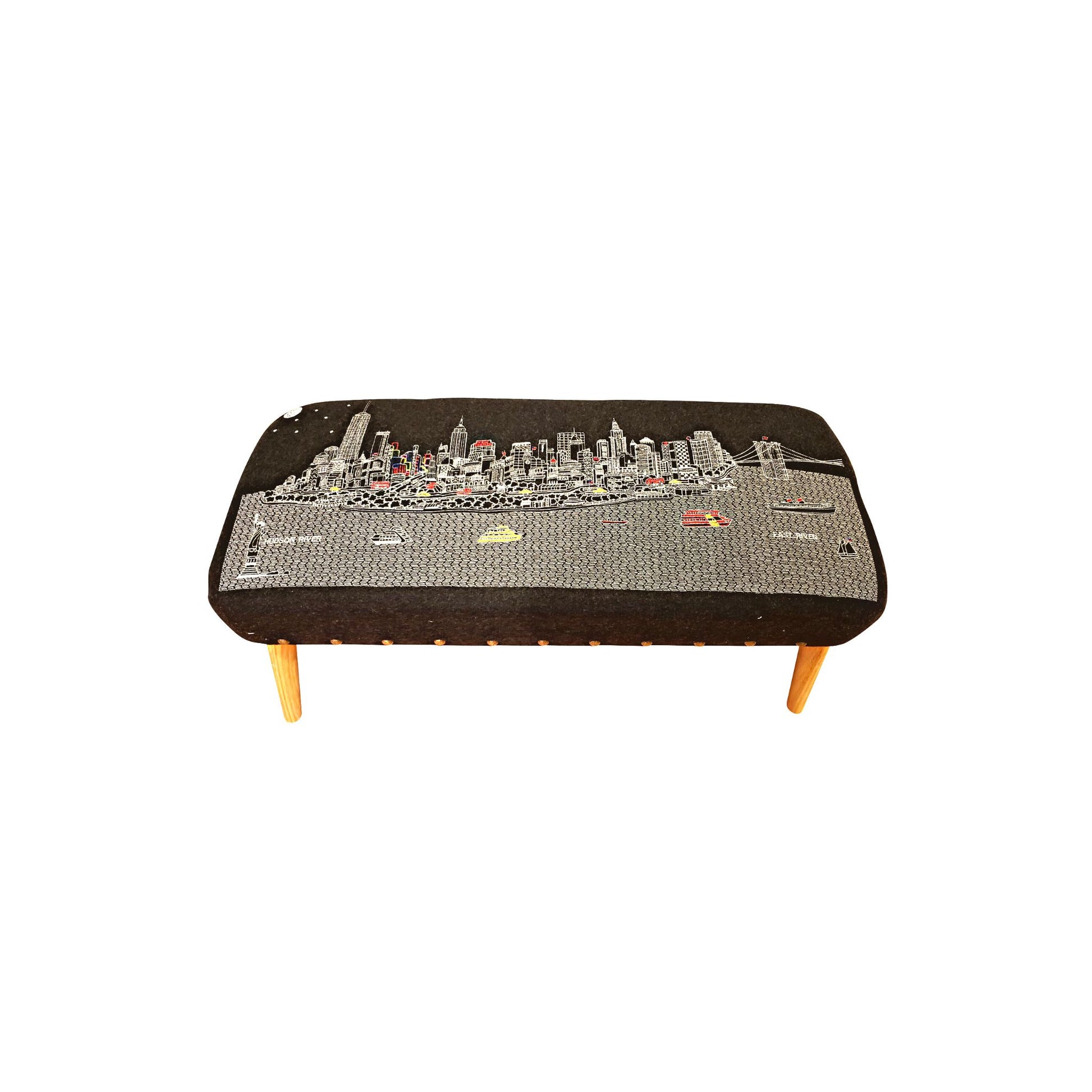 New York City Night Ottoman
