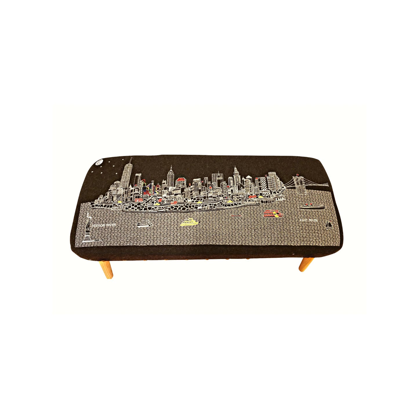 New York City Night Ottoman