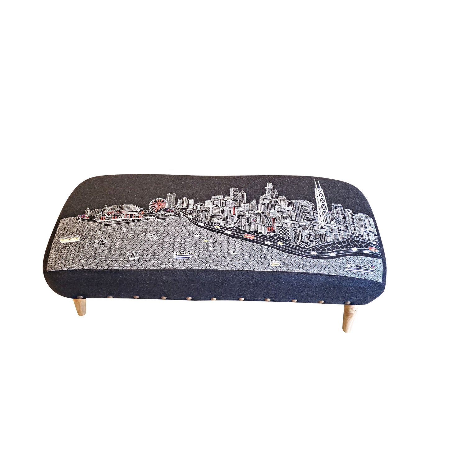 Chicago Night Ottoman