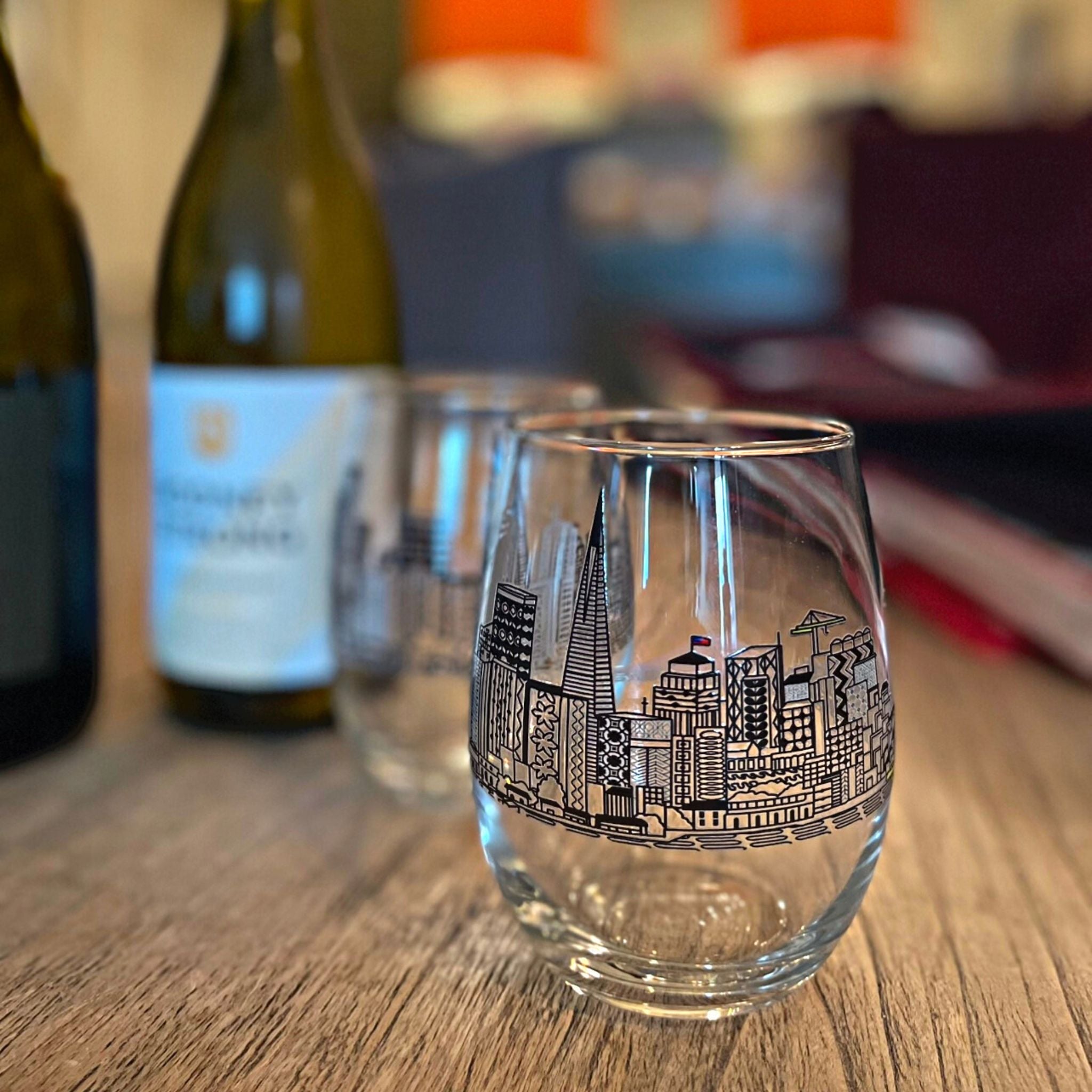 San Francisco Stemless Wine Glasses - Set of 4 – Beyond Cushions