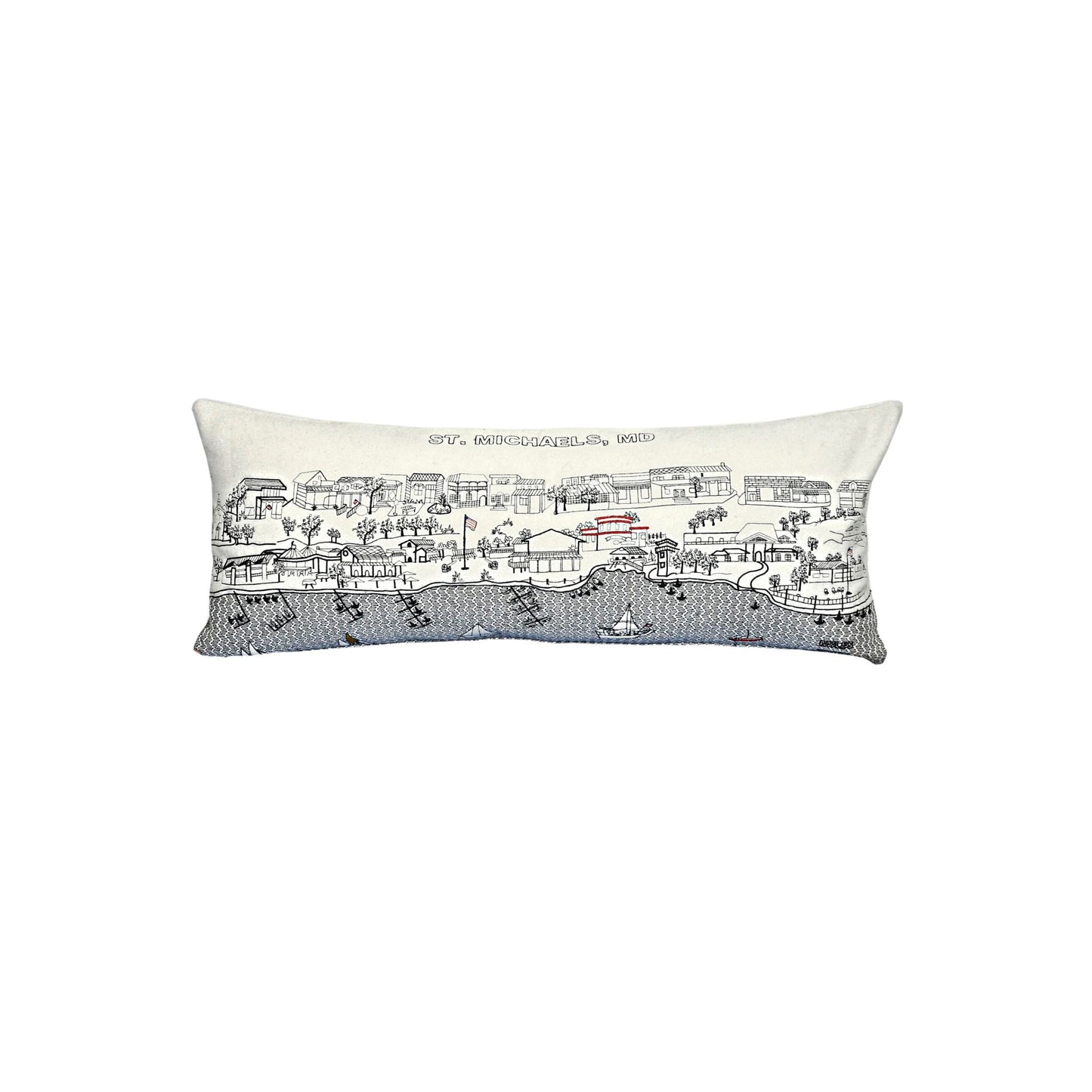 St. Michaels, Maryland Queen Day Pillow