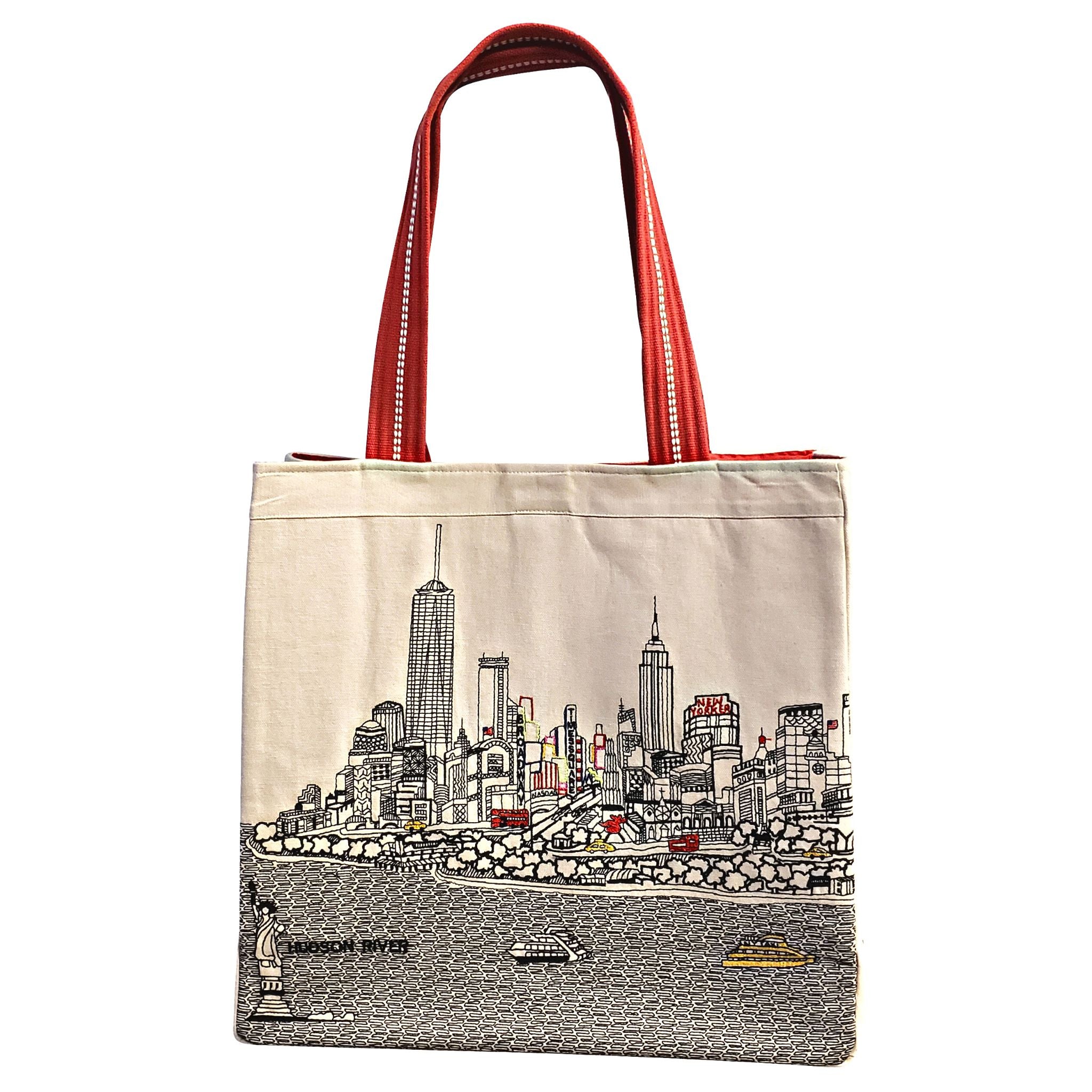 Nolita Tote, Large Leather Tote Bag, Large Laptop Tote, Shoulder Bag, Custom Made by Hand in NYC, Hand Stitched