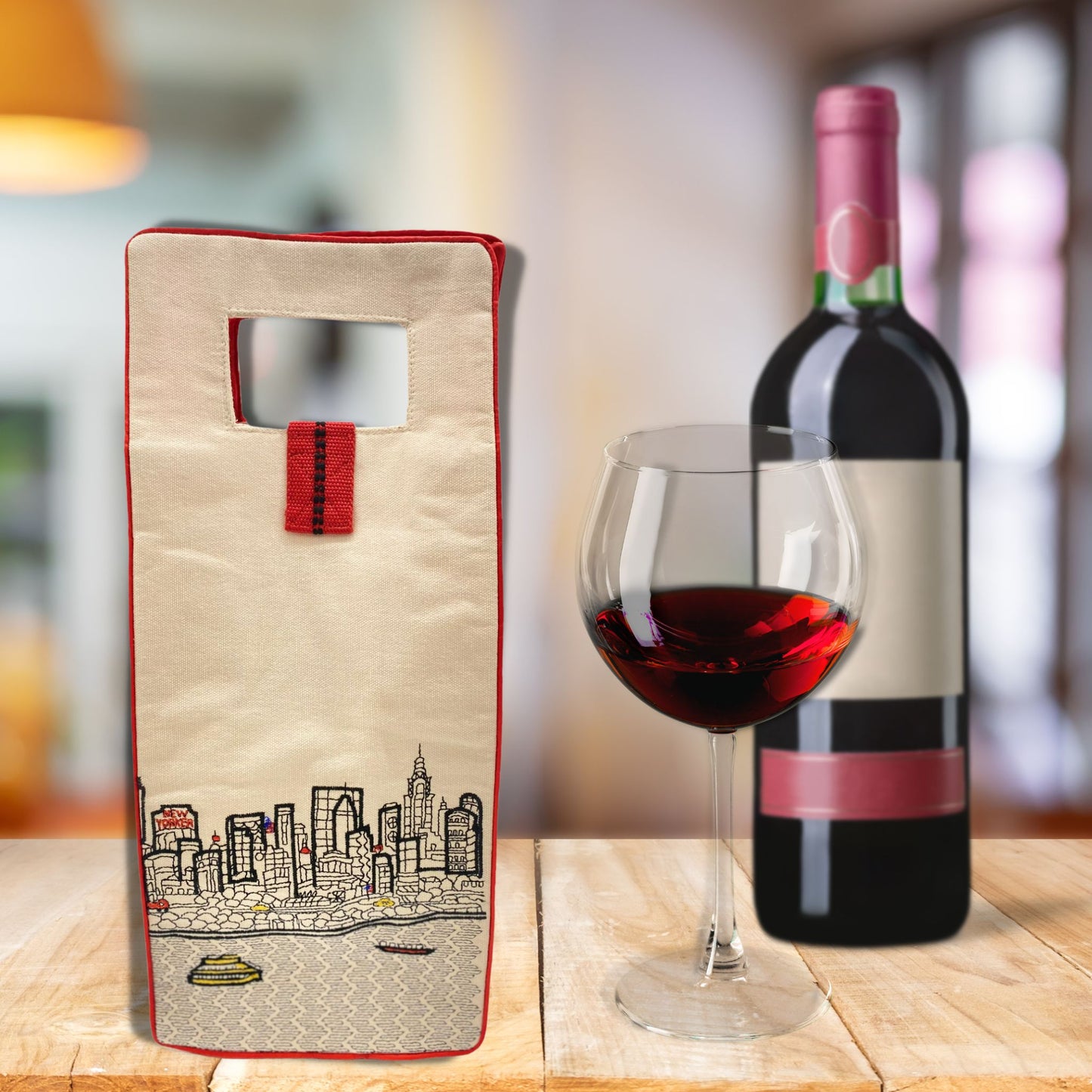 New York City Wine Bag