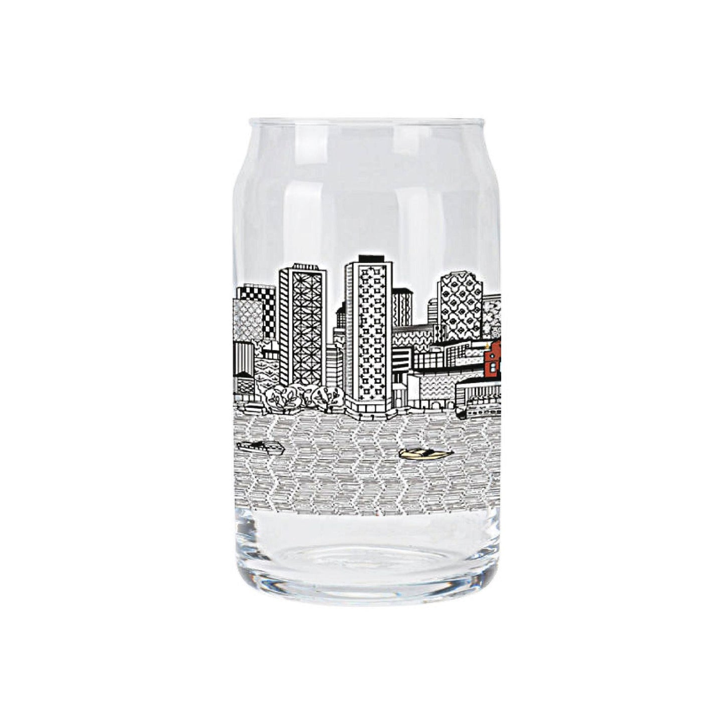 Boston Beer Can Shaped Glass - Set of four