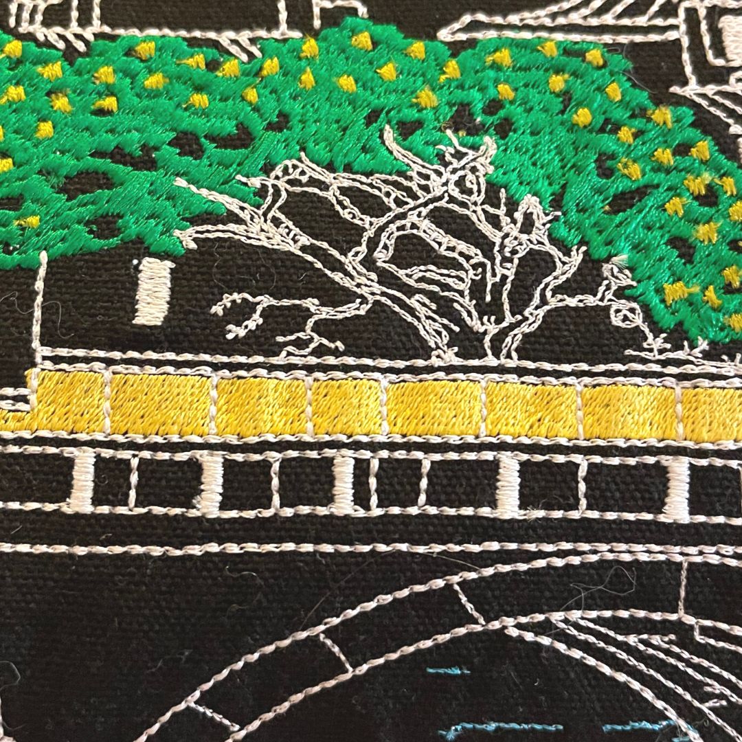 Embroidered City Artistry Collection Rome Pillow Set