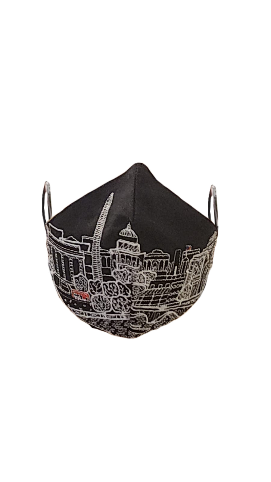 WASHINGTON DC EMBROIDERED SKYLINE FACE MASK