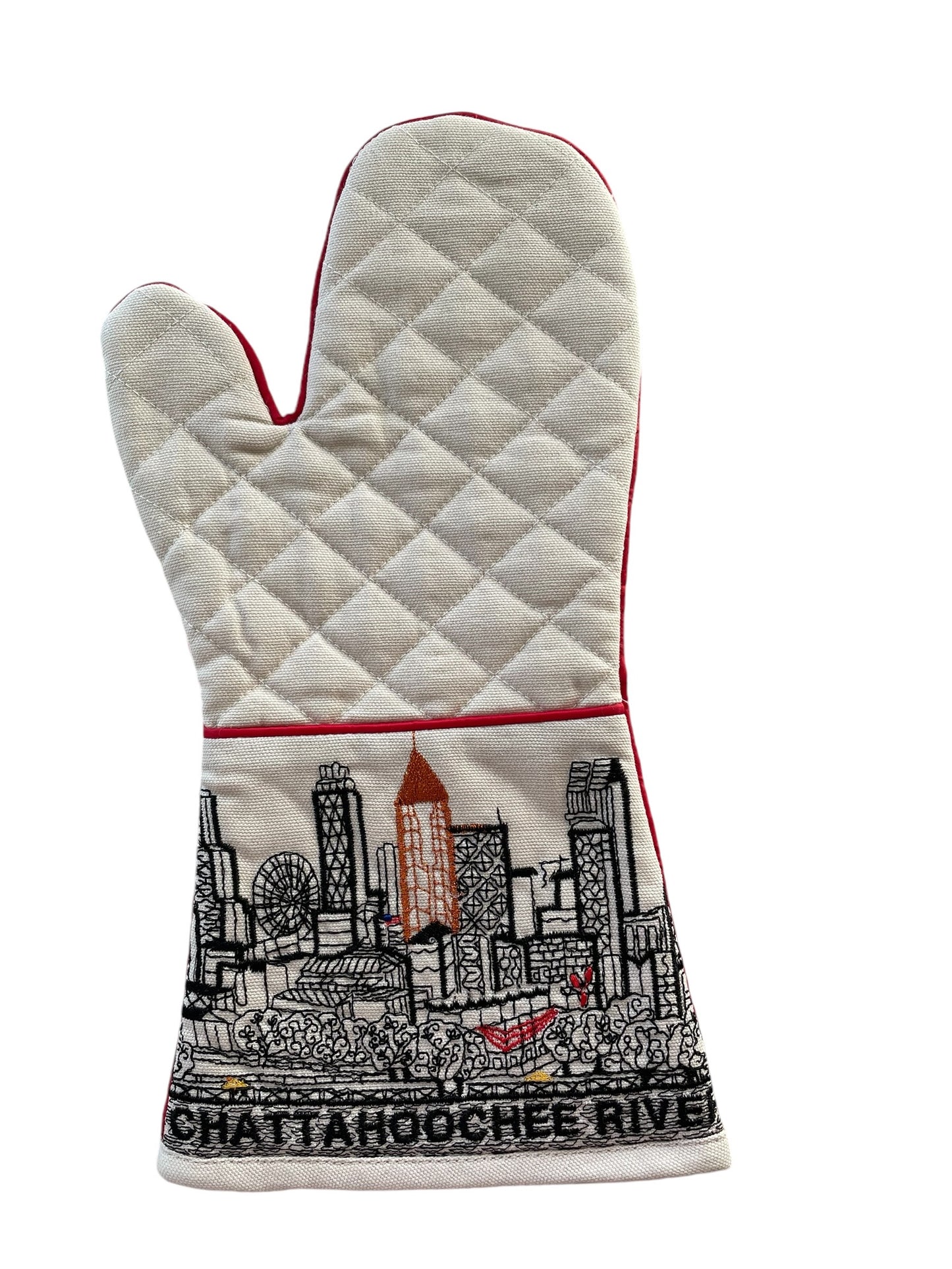 Embroidered Atlanta Skyline Oven Mitten