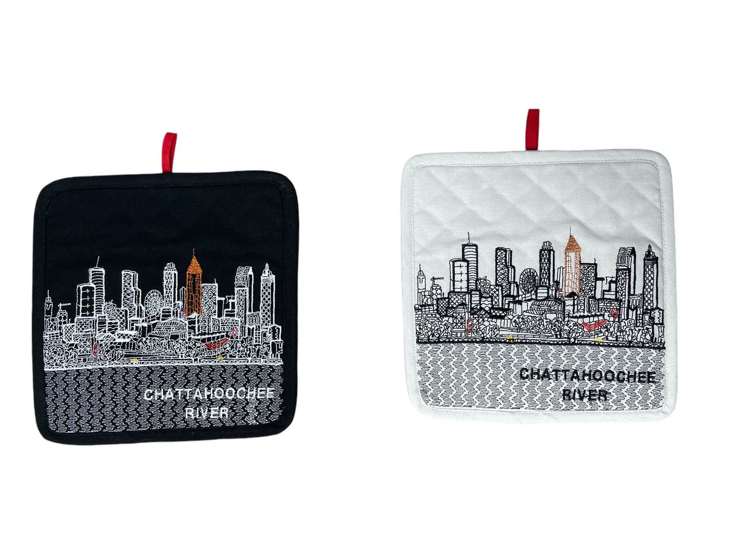 Embroidered Atlanta Skyline Pot Holder