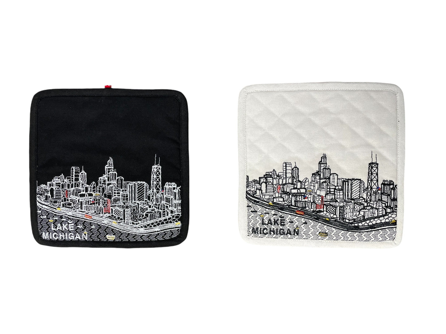 Embroidered Chicago Skyline Pot Holder