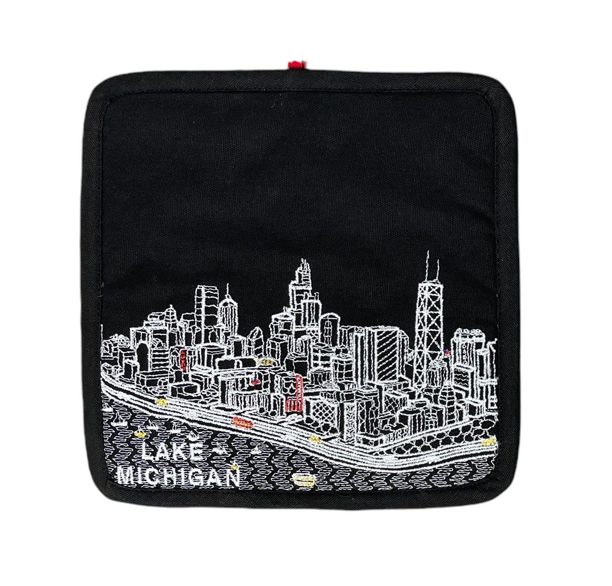 Embroidered Chicago Skyline Pot Holder