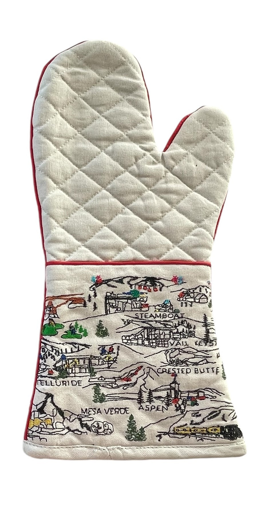 Embroidered Colorado Skyline Oven Mitten