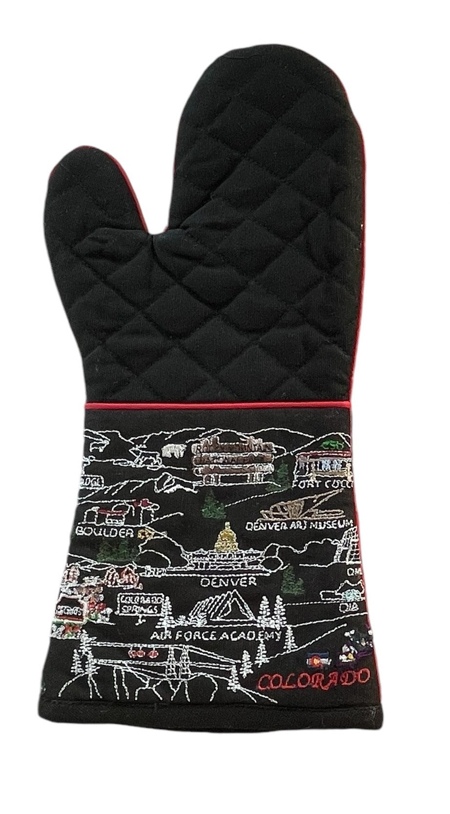 Embroidered Colorado Skyline Oven Mitten