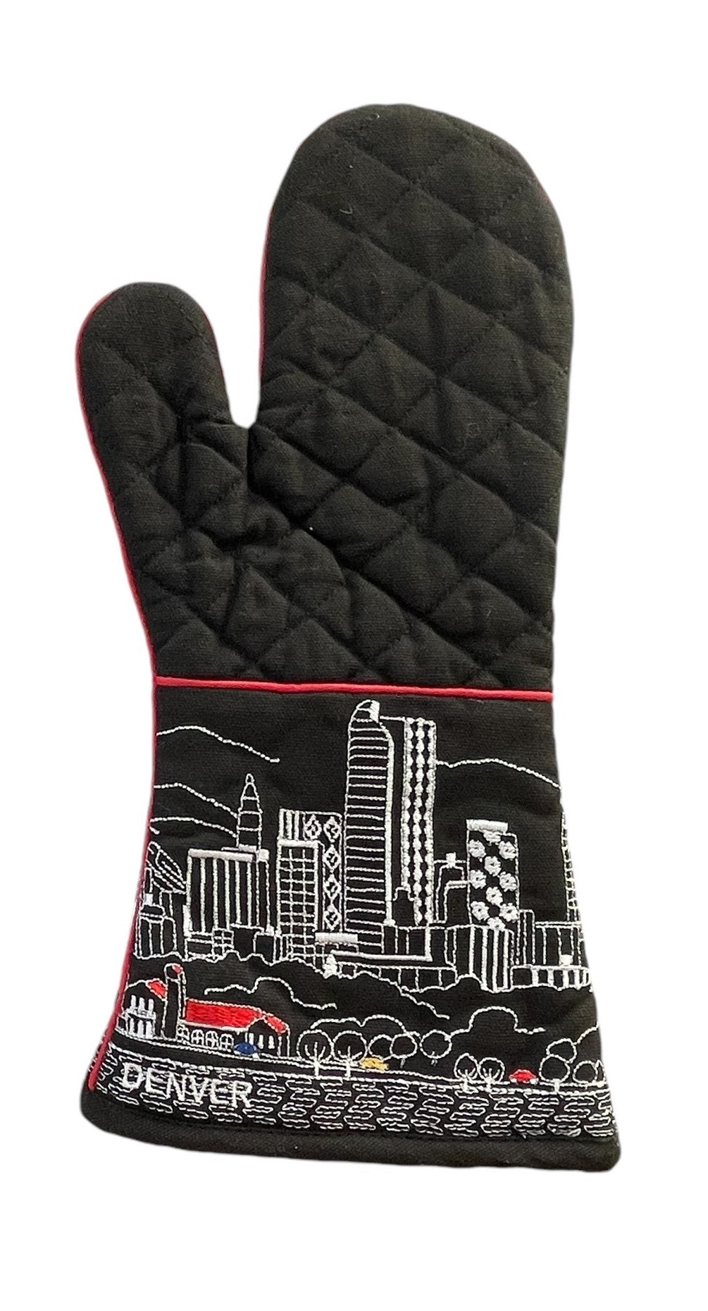 Embroidered Denver Skyline Oven Mitten