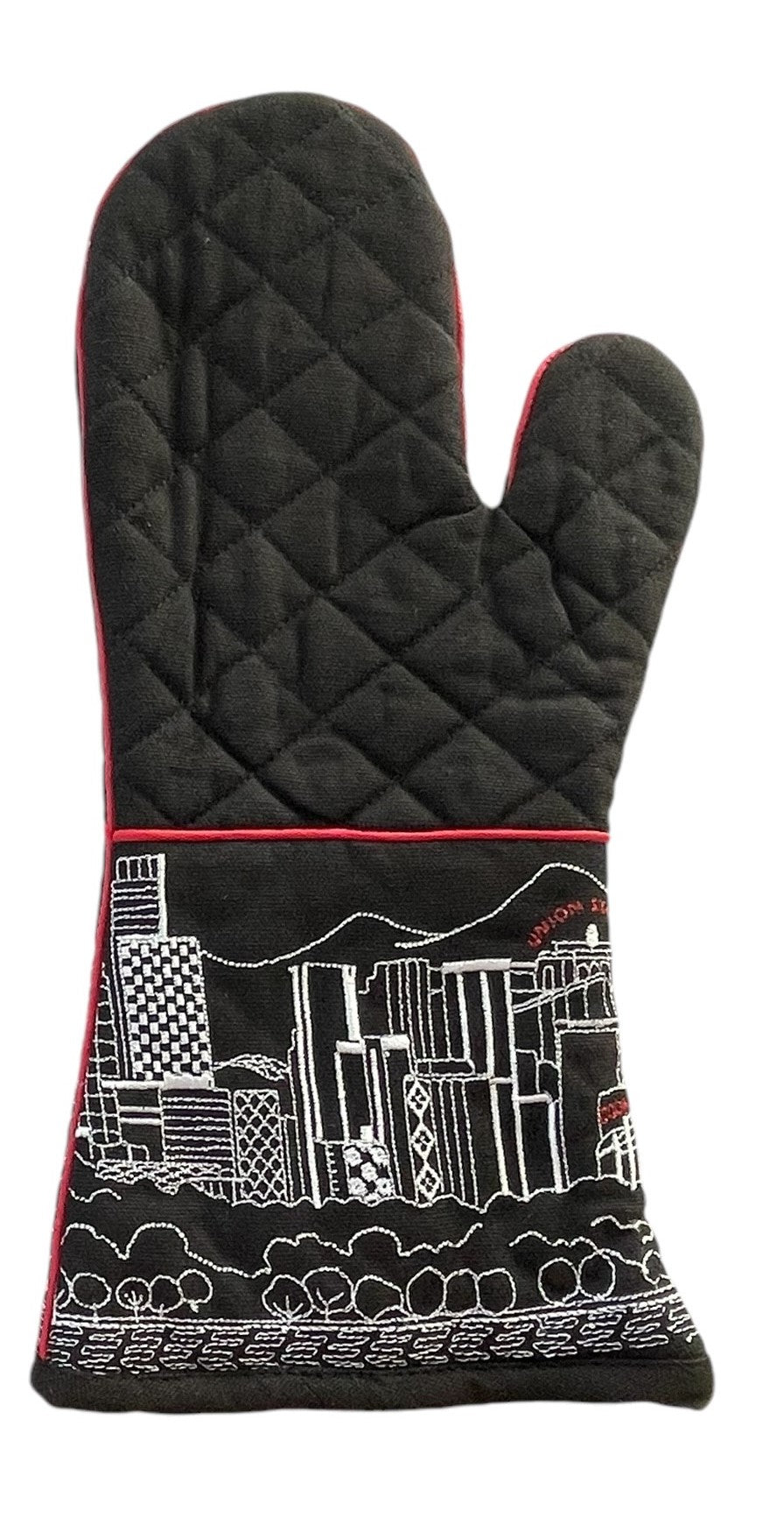 Embroidered Denver Skyline Oven Mitten