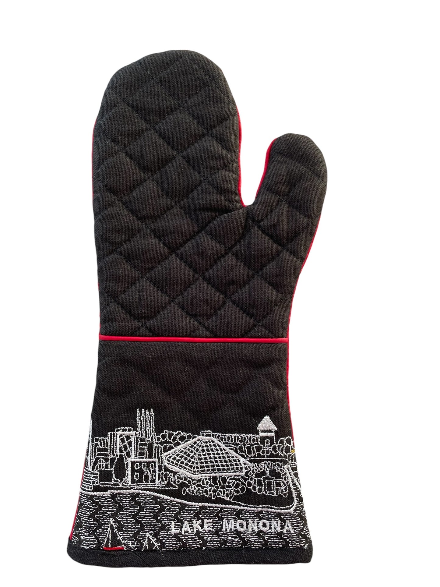 Embroidered Madison Skyline Oven Mitten