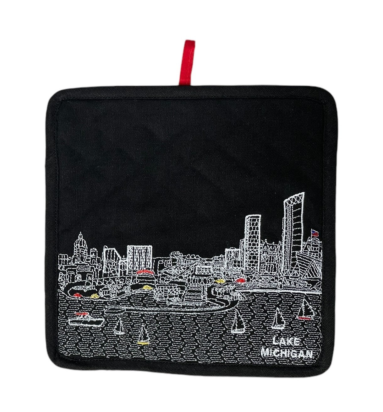 Embroidered Milwaukee Skyline Pot Holder