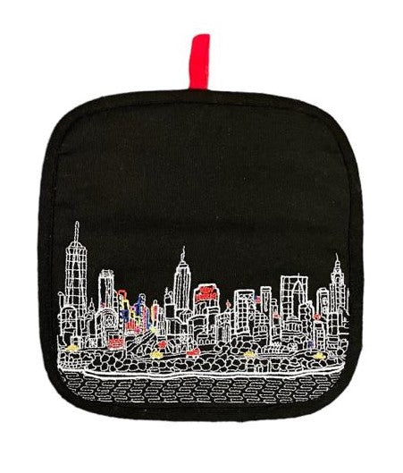 Embroidered NYC Skyline Pot Holder