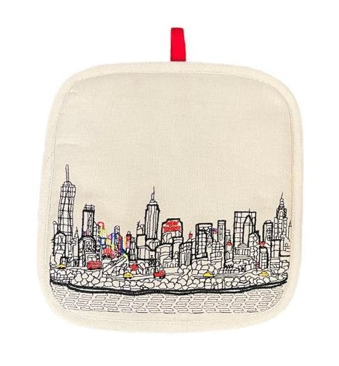 Embroidered NYC Skyline Pot Holder