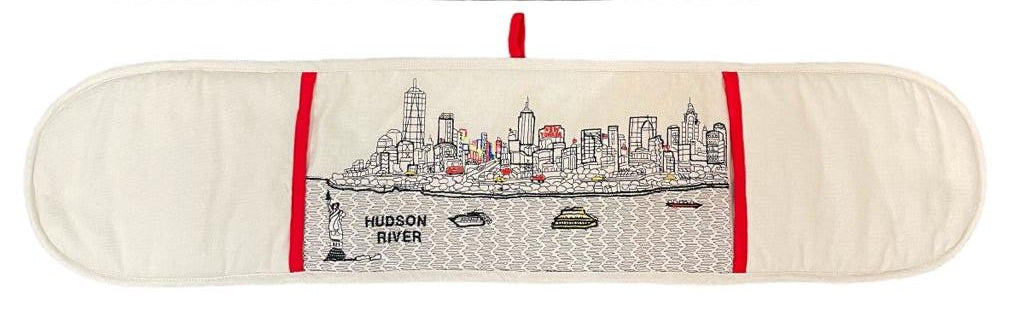 NYC Embroidered Skyline Double Mitt