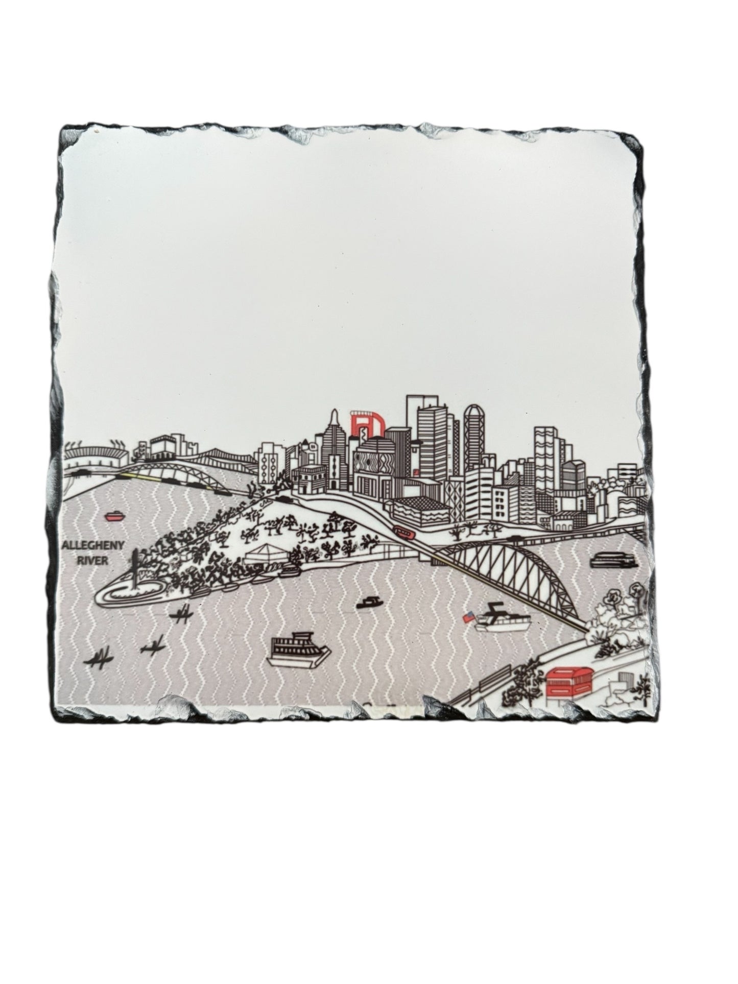 Pittsburgh Skyline Slate Trivet