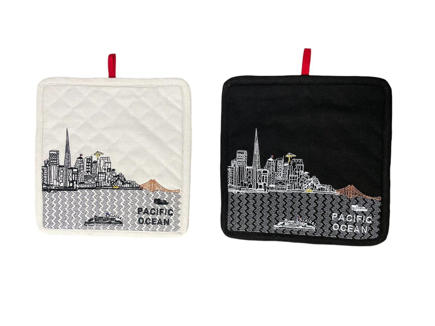 Embroidered San Francisco Skyline Pot Holder