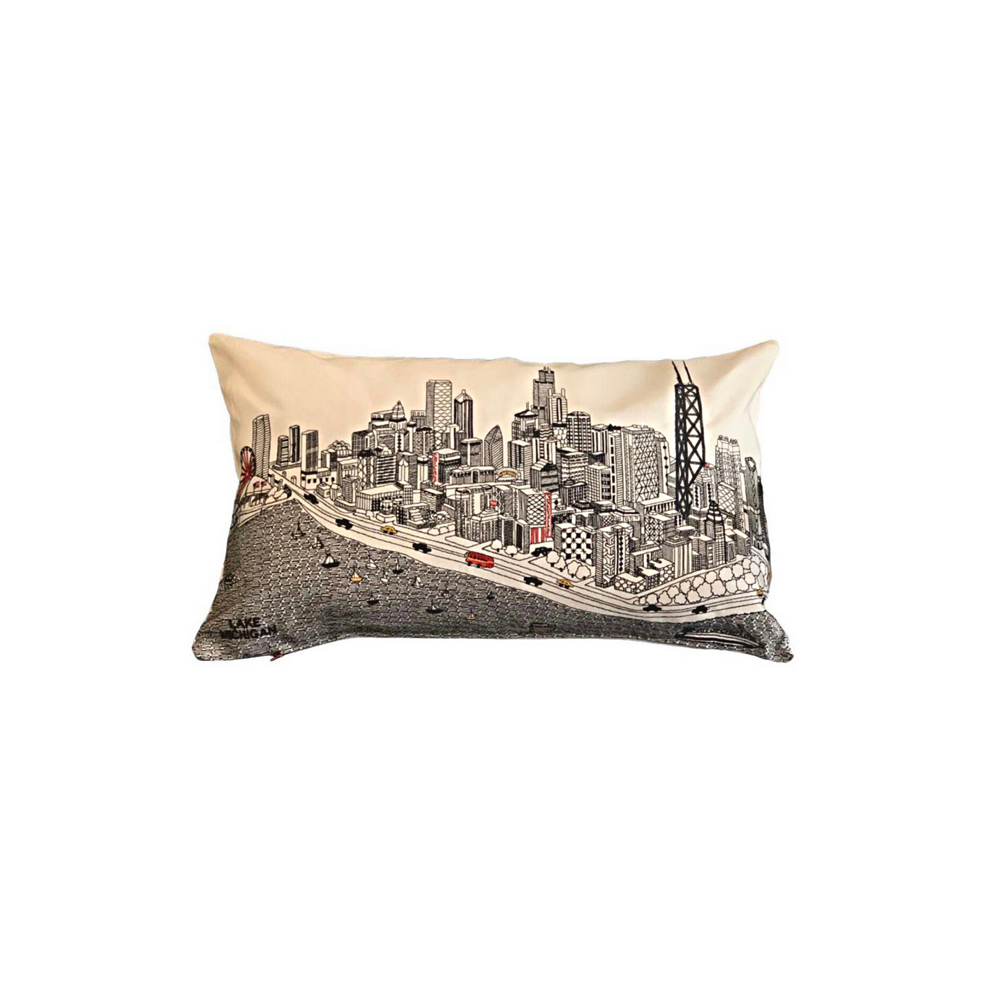 Chicago Skyline Embroidered Pillow – Beyond Cushions