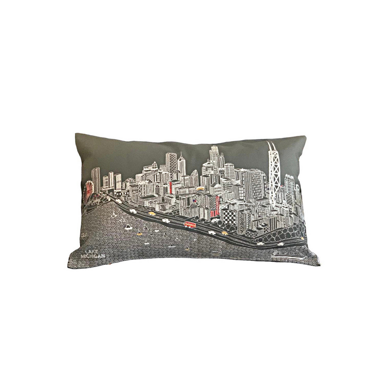 Chicago Skyline Embroidered Pillow – Beyond Cushions