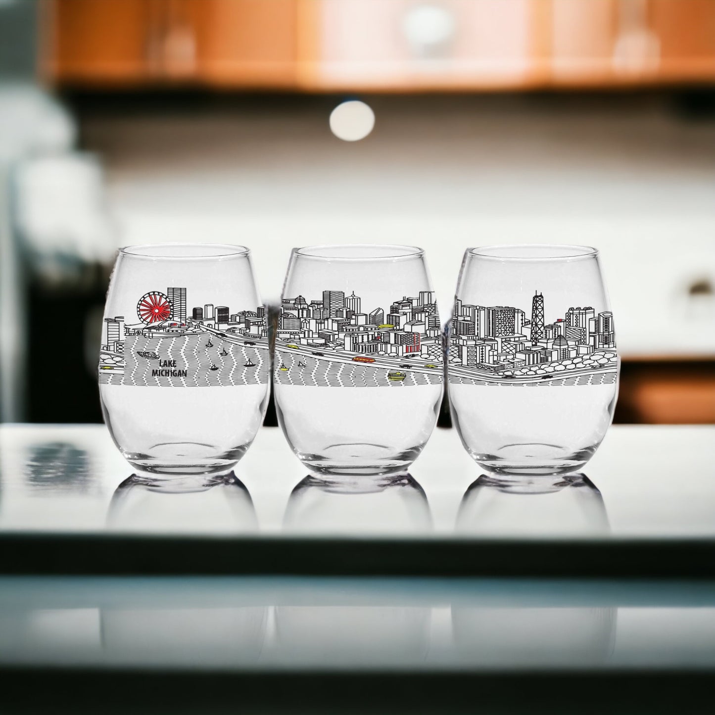 Chicago Stemless Wine Glasses