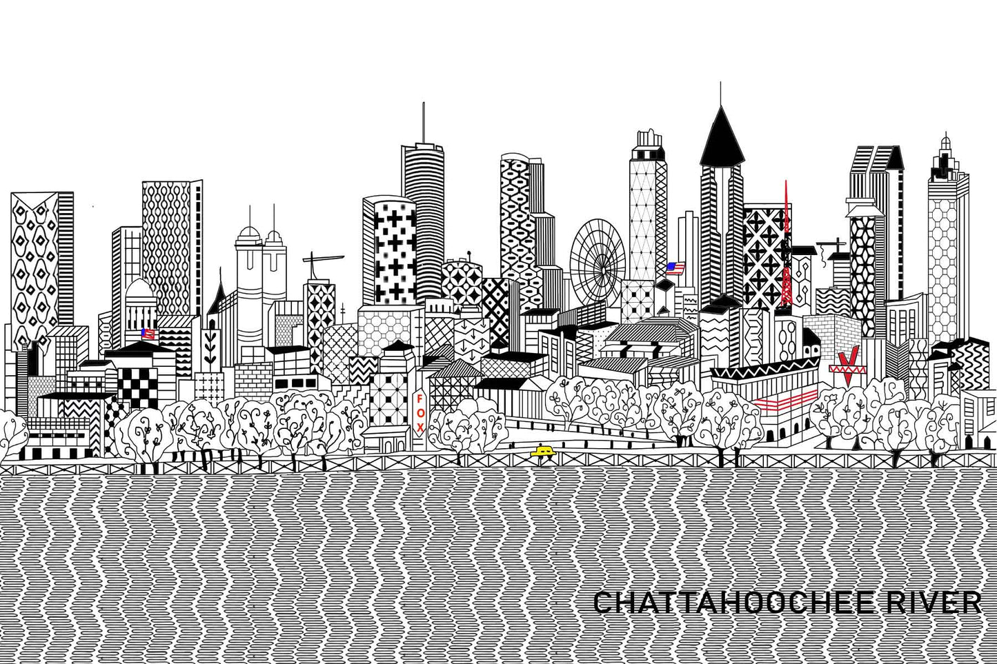 Atlanta Skyline Mini Puzzle