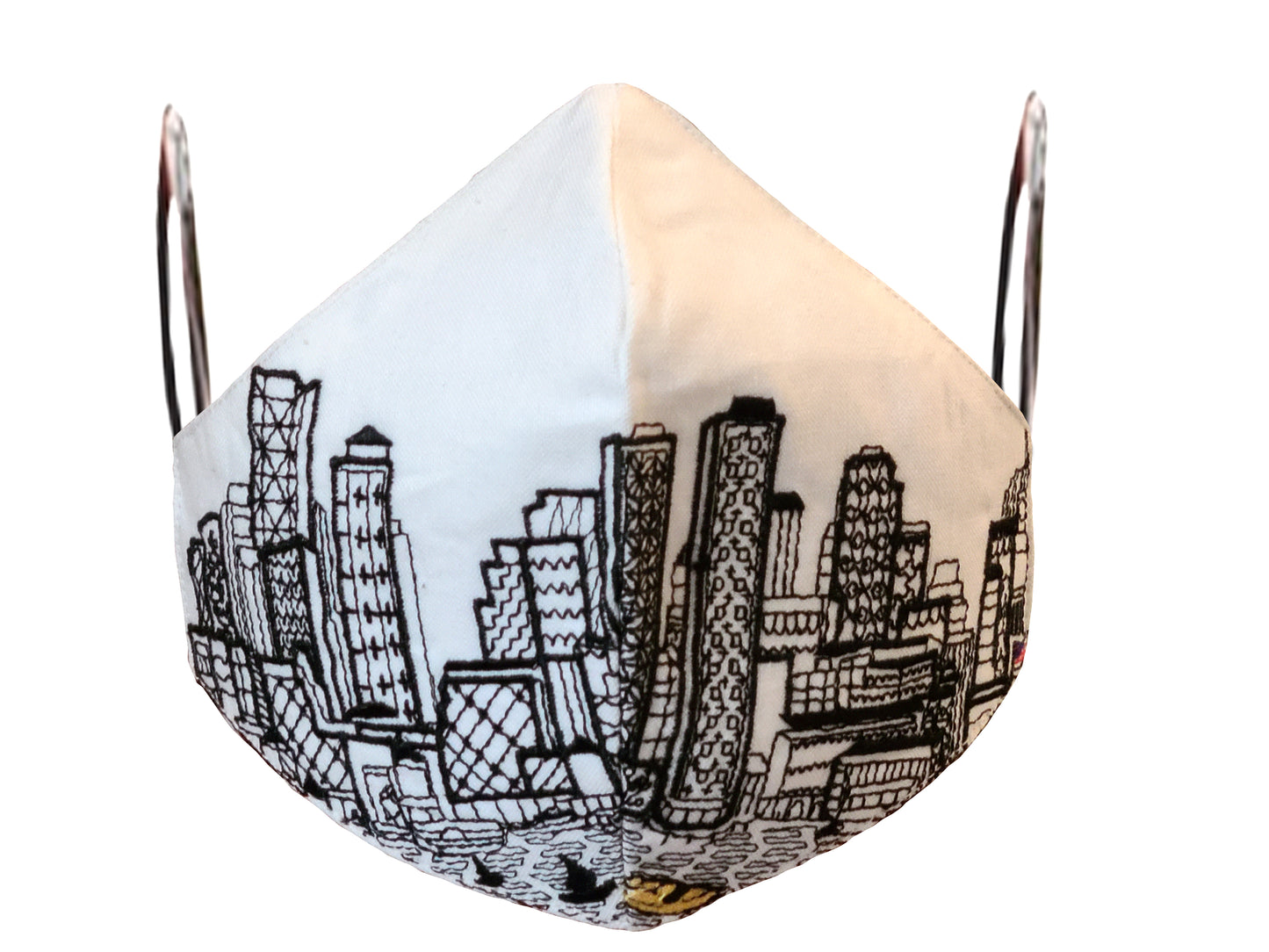 BOSTON EMBROIDERED SKYLINE FACE MASK