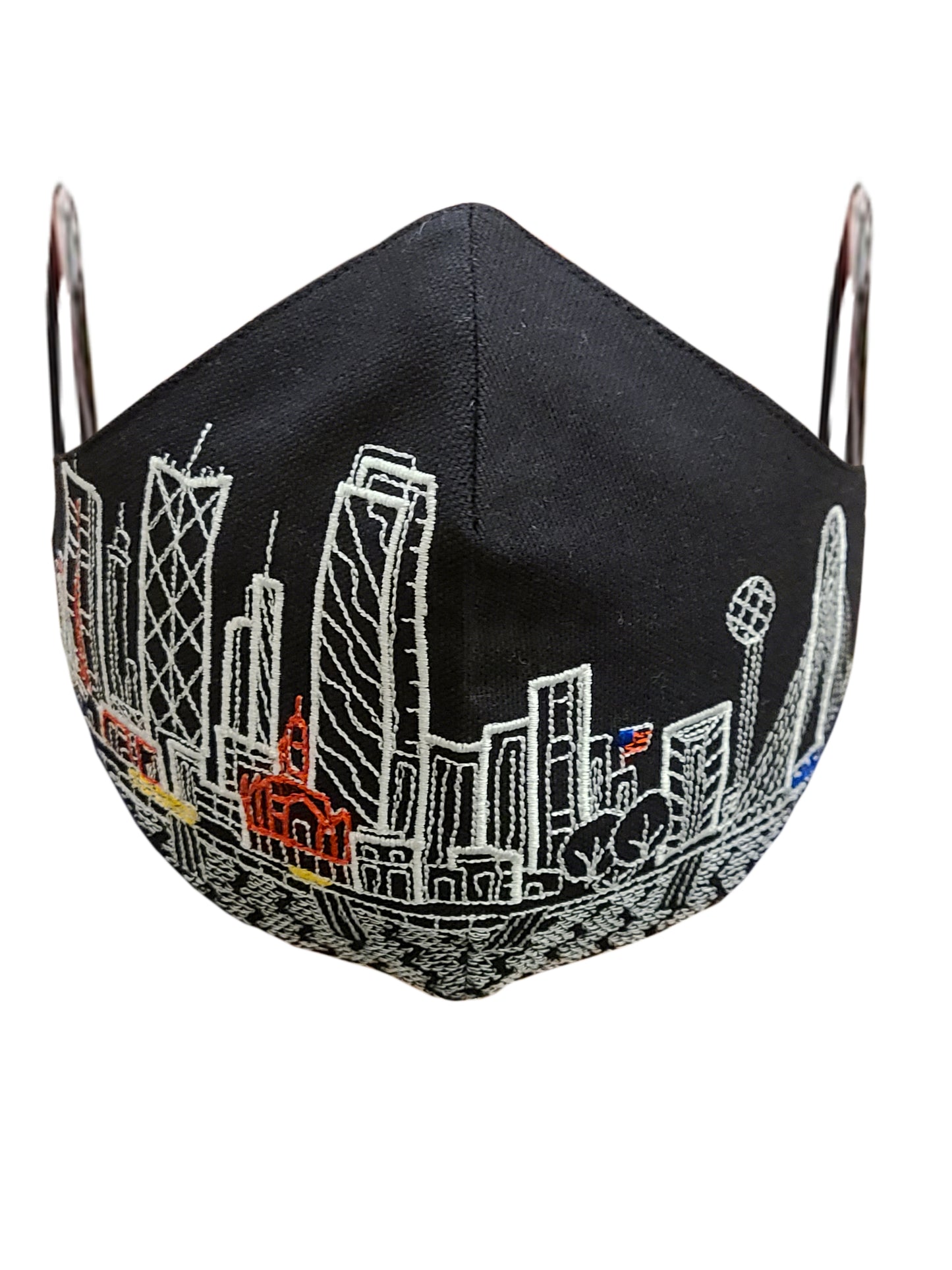 DALLAS EMBROIDERED SKYLINE FACE MASK