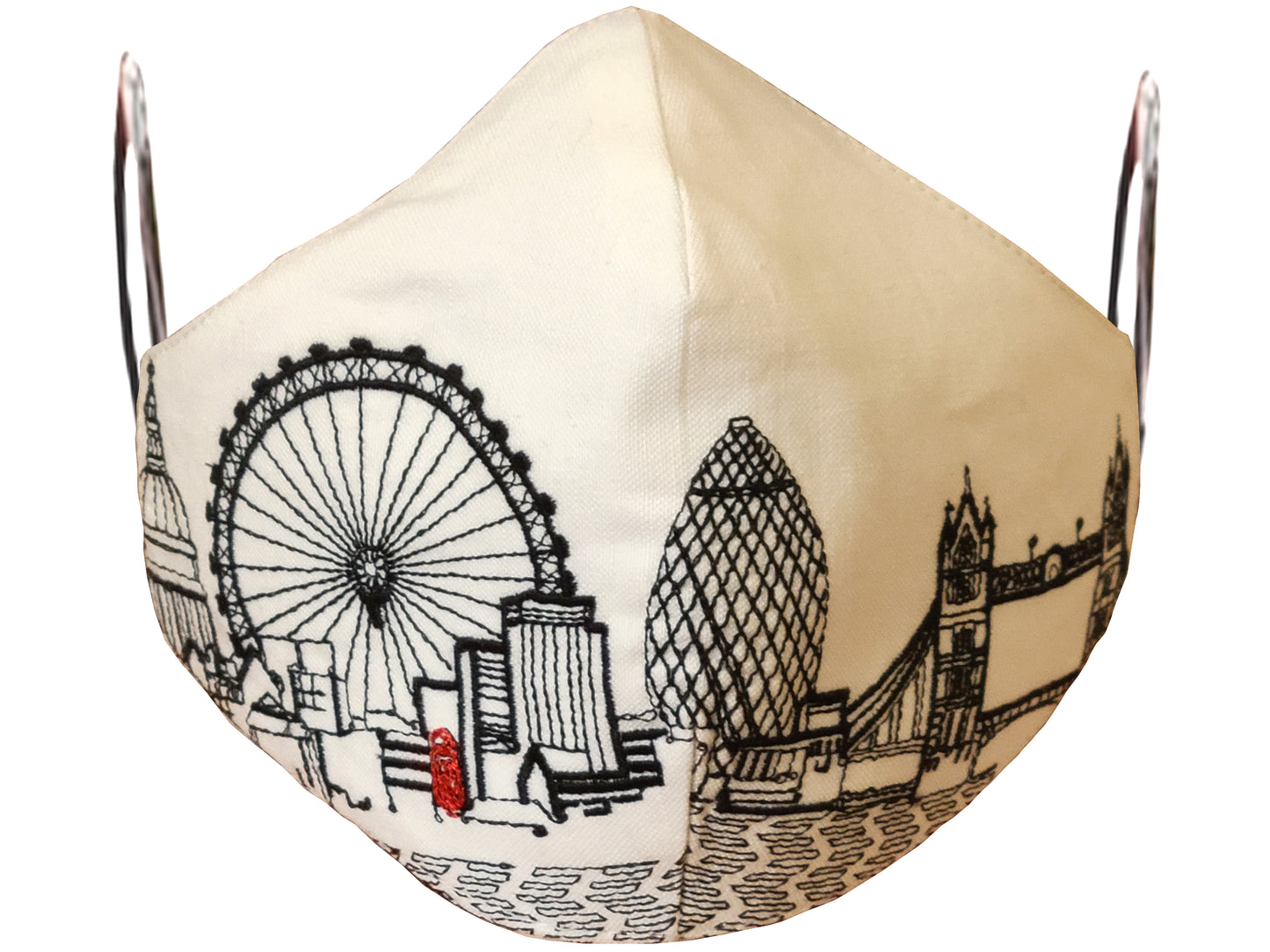 LONDON EMBROIDERED SKYLINE FACE MASK